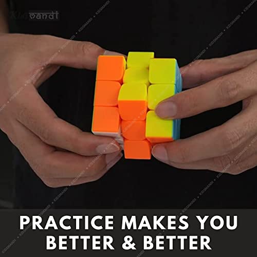 Kids Mandi 3x3 Stickerless Magic Cube Puzzle | Speed Cube, Brainteaser | Stressbuster, Anti-Anxiety, Fidget Game for Kids and Adults - Image 7