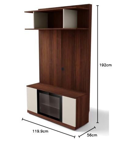 GODREJ INTERIO Sienna Media Unit, Engineered Wood (1-Year Warranty, Cinnamon & Warm Grey, Knock Down) - Image 4