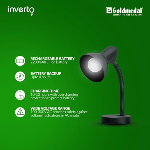Goldmedal Inverto 12W B22 Emergency Rechargeable LED Bulb |Inverter Bulb for Home & Shops | Upto 4 Hour Back Up | Ideal for Power cuts | Energy Efficient |Cool Daylight(6500K) - Image 4