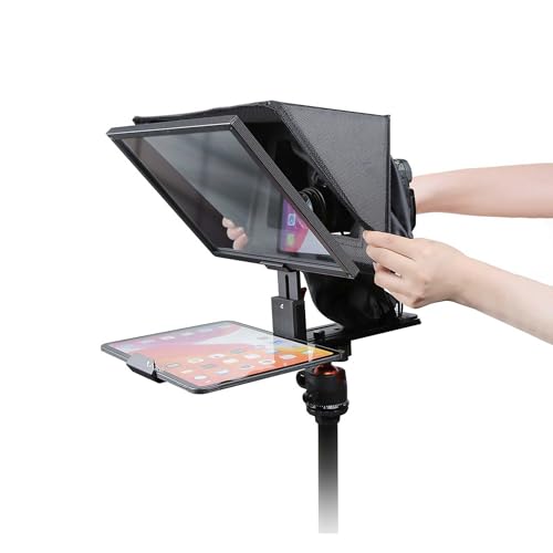 Aiwaft ALWT12XS 12.9" All-Metal Teleprompter with Bluetooth Remote & App Control | Compatible with iOS/Android App On iPad, Smartphone & DSLR | Foldable with Carry Case for Video Shooting - Image 2