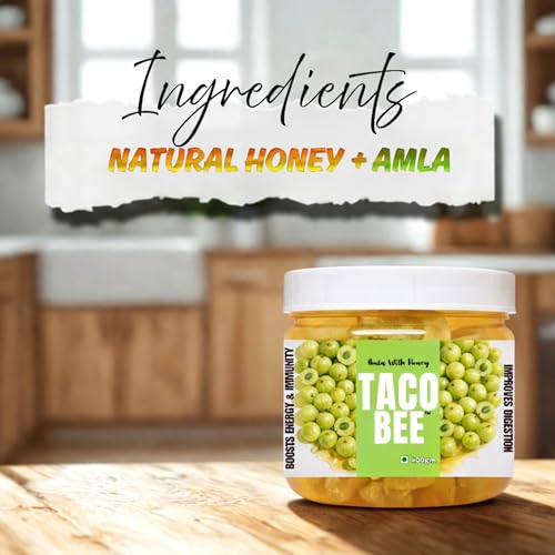 Taco Bee Amla With Honey | Premium | Sweet And Healthy | Rich In Antioxidants | Immunity & Energy Booster | Pure And Natural | Organic Honey | Amla Mixed Honey (400 Gm) - Image 3