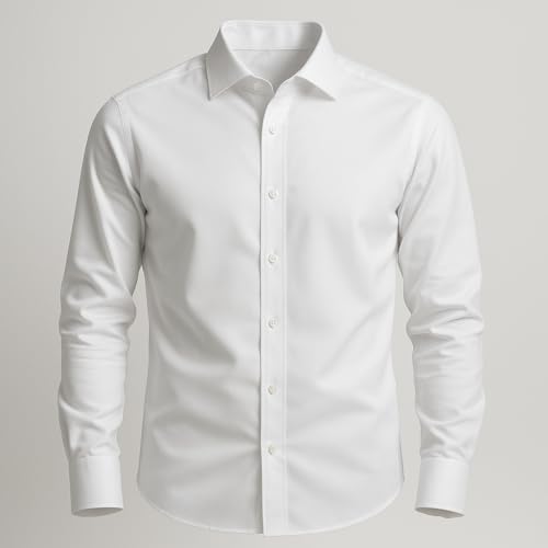 Men’s Premium White Linen Formal Shirt Slim Fit Breathable Office Wear Classic White Linen Shirt for Men Lightweight Formal Corporate Wear - Image 7