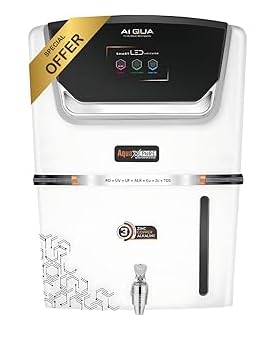 Aqua RO Mclord Premium Series with R.O+UV+Copper with Zinc+Taste and Tds controller system. 12 liter Storage Tank suitable for Home and Office. (AI AQUA White)