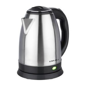 Bajaj KTX 1.8 Litre DLX Electric Kettle | 1350 Watts Kettle with Stainless Steel Body | Cordless Operation | Auto Shut-off Mechanism | 2-Yr Warranty 【Black】