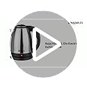 Bajaj KTX 1.8 Litre DLX Electric Kettle | 1350 Watts Kettle with Stainless Steel Body | Cordless Operation | Auto Shut-off Mechanism | 2-Yr Warranty 【Black】 - Image 2