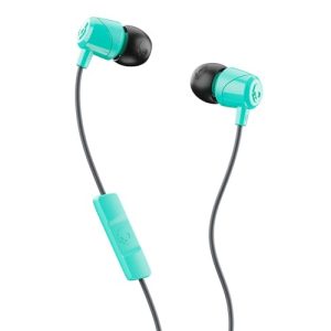 Skullcandy Jib In-Ear Wired Earbuds with Mic – Supreme Sound, Comfortable Silicone Ear Gels, Noise Isolating Fit, Hands-Free Calling, 3.5mm Jack Compatible with Smartphones Tablets Laptops, Gray Miami
