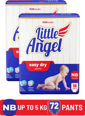 Little Angel Easy Dry Diaper Pants with 12 hrs absorption 36 Count/Pack,Pack of 2,Upto 5 Kgs - New Born(72 Pieces) - Image 2