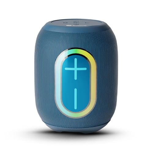 Groove BOP Big Impact 14W Powerful Sound, with up to 8Hrs of Playtime, Tru HD Bass, Advanced Bluetooth 5.3, Multiple Compatibility Connections, RGB Light - Tropical Blue