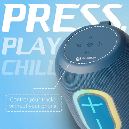 Groove BOP Big Impact 14W Powerful Sound, with up to 8Hrs of Playtime, Tru HD Bass, Advanced Bluetooth 5.3, Multiple Compatibility Connections, RGB Light - Tropical Blue - Image 3