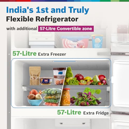 Bosch MaxFlex Convert 302L 3 Star Inverter Frost Free Triple Door Refrigerator (CMC33S03NI, 8-in-1 Convertible, UV Protected Body Shield, VitaFresh Technology, Adaptive UI, Shiny Silver) - Image 5