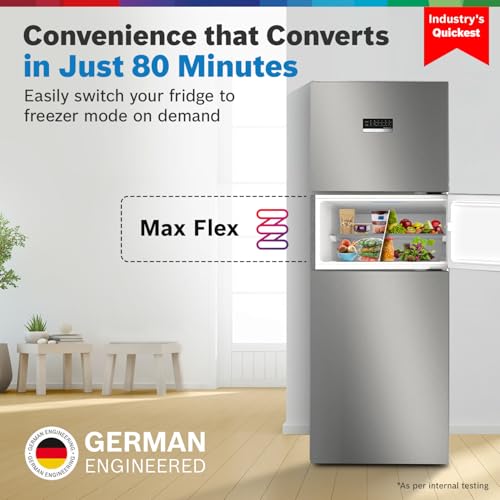 Bosch MaxFlex Convert 302L 3 Star Inverter Frost Free Triple Door Refrigerator (CMC33S03NI, 8-in-1 Convertible, UV Protected Body Shield, VitaFresh Technology, Adaptive UI, Shiny Silver) - Image 6