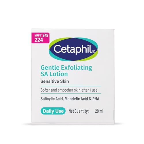 Cetaphil Gentle Exfoliating SA Lotion 29ml | Lightweight Daily Moisturizer with Salicylic Acid, Mandelic Acid & Gluconolactone | 48 Hr Hydration & Gentle Exfoliation | For Sensitive Skin - Image 2
