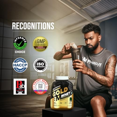 Bigmuscles Nutrition Premium Gold Whey [1Kilogram] | Informed Choice UK Certified | Isolate Protein Blend | 25G Protein | 11G EAA | Prohydrolase Enzyme Technology [Strawberry Milkshake], 37 Grams - Image 3