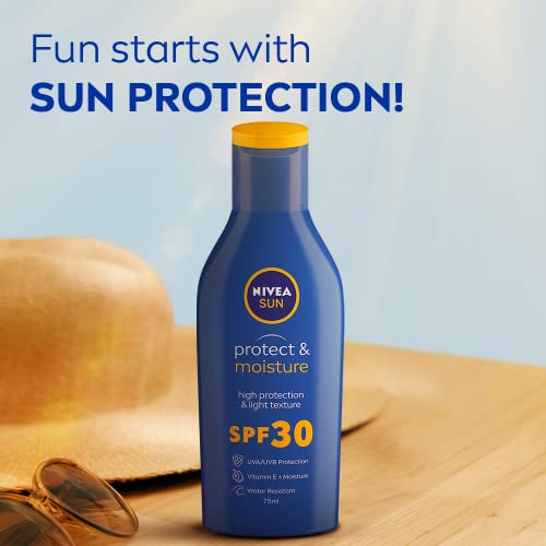 NIVEA Men & Women Sun Protect And Moisture 75Ml Spf 30 Advanced Sunscreen For Instant Protection For Normal Skin| Pa++ UVA - UVB Protection System| Water Resistant| Pack Of 1 - Image 4