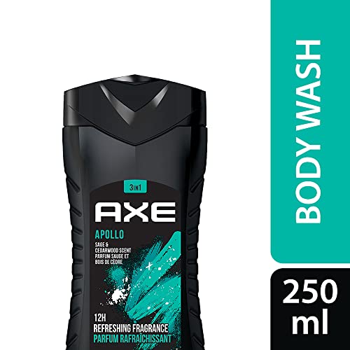 Axe Apollo 3 In 1 Body, Face & Hair Wash for Men, Long-Lasting Refreshing Sage & Cedarwood Fragrance for Up To 12hrs, Natural Origin Ingredients, No Parabens, Dermatologically Tested, 250ml - Image 3