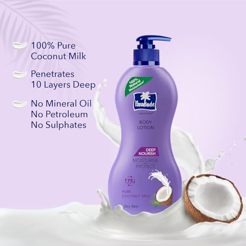 Parachute Advansed Deep Nourish Body Lotion for Women & Men, Dry Skin, 225ml | Pure Coconut Milk, 100% Natural, 72h Moisturisation - Image 6