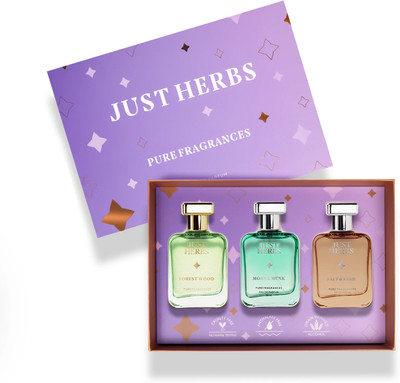 Just Herbs Pure Fragrances Energising & Relaxing Trio Perfume Set of 3 - 50ML Eau de Parfum - 150 ml(For Men & Women) - Image 2