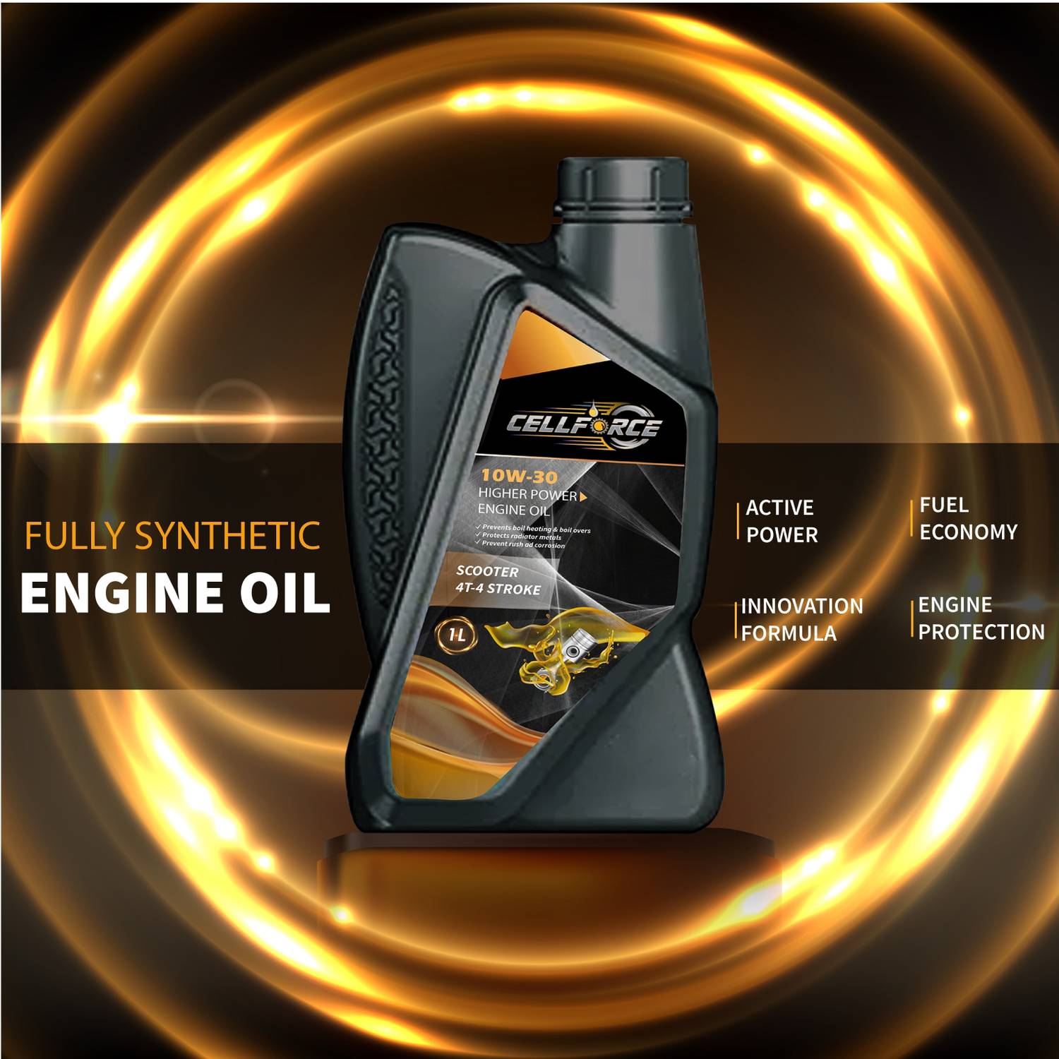 CELLFORCE CELLFORCE 10W30 Semi-Synthetic Engine Oil for Scooter & Motorcycle | Ideal for Smooth Performance | High Performance Engine Oil - Image 2