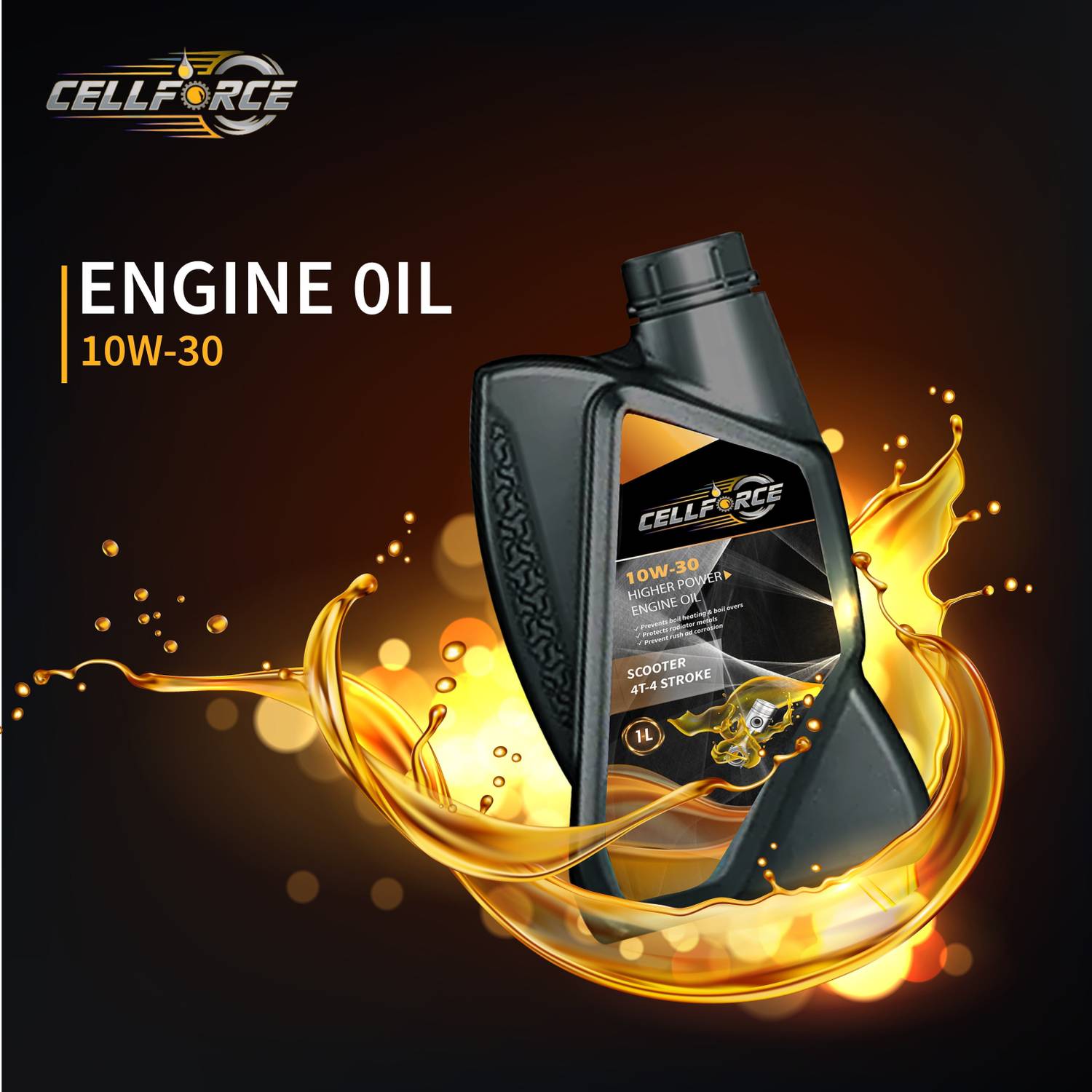 CELLFORCE CELLFORCE 10W30 Semi-Synthetic Engine Oil for Scooter & Motorcycle | Ideal for Smooth Performance | High Performance Engine Oil - Image 3