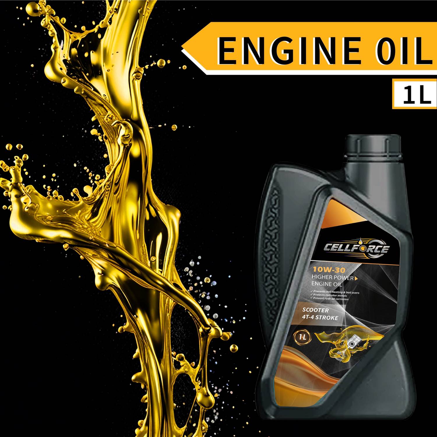 CELLFORCE CELLFORCE 10W30 Semi-Synthetic Engine Oil for Scooter & Motorcycle | Ideal for Smooth Performance | High Performance Engine Oil - Image 4