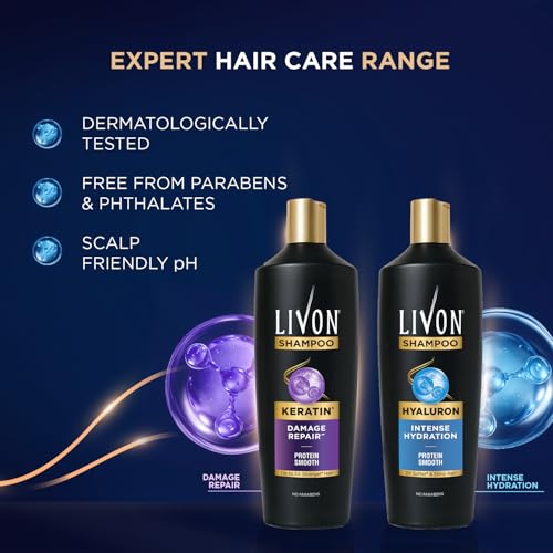 Livon Hyaluron Shampoo for Women & Men | Hydrates Dry & Dull Hair | 2x Soft & Shiny Hair | No Parabens | 340ml - Image 7