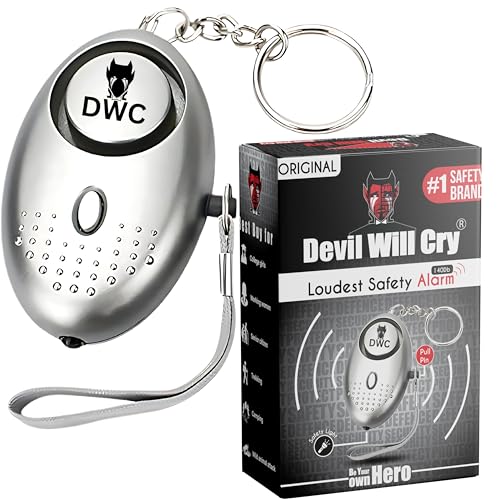 Devil Will Cry Defence Emergency Alarm in Keychain for Women Safety | Security Personal Protection Devices for Women, Girls, Kids & Elderly | SOS Alarm