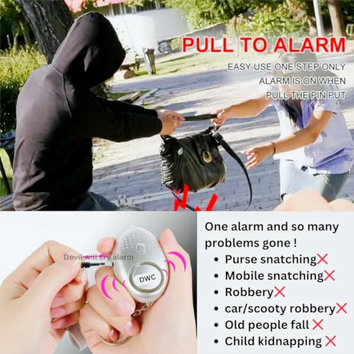 Devil Will Cry Defence Emergency Alarm in Keychain for Women Safety | Security Personal Protection Devices for Women, Girls, Kids & Elderly | SOS Alarm - Image 3