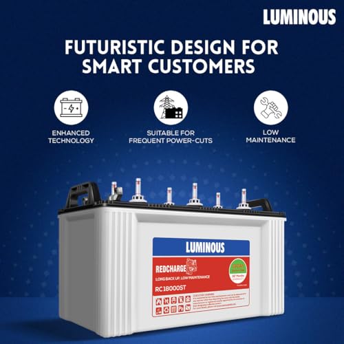 Luminous Red Charge RC 18000ST Short Tubular Inverter Battery for Home, Office & Shops | 150Ah/12V High-Performance, Durable & Low Maintenance Battery | Easy Installation | 36 Months Warranty - Image 4