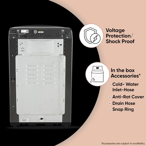 LG 8 Kg 5 Star Smart Inverter Technology Fully Automatic Top Load Washing Machine (T80VBMB4Z, Turbodrum, Auto Prewash, Stainless Steel drum, LED Display, Smart Diagnosis, Middle Black) - Image 7