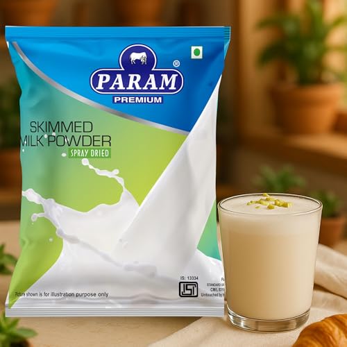 Param Skimmed Milk Powder 1Kg | 100% Pure & Natural | High Protein, Low Fat, Sugar-Free | No Preservatives | Instant Mix for Tea, Coffee, Cooking & Baking | Fat-Free Dairy Milk Powder - Image 7