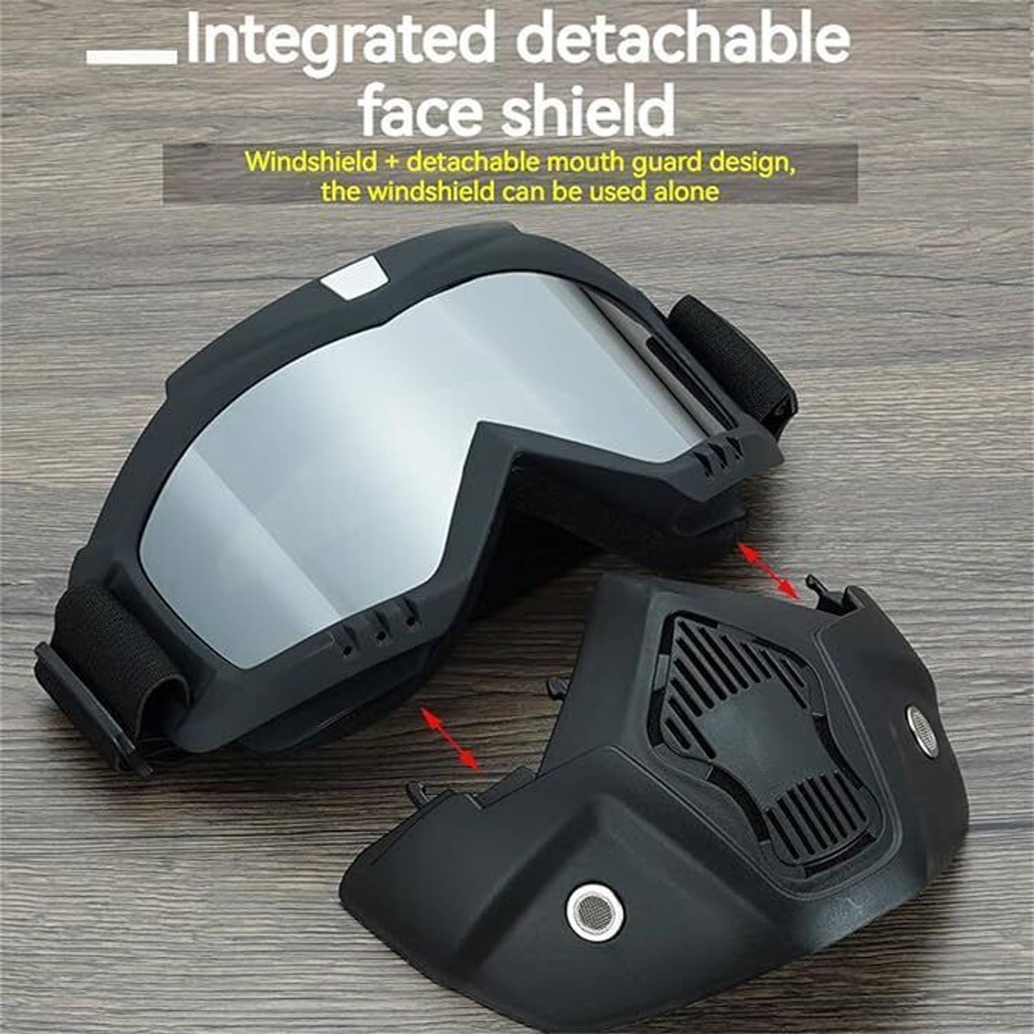 JAQUMA JAQUMA Goggle Mask Anti Scratch UV Protective Face & Eyewear Helmet Breath Guard - Image 2