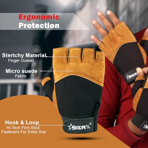 STAR X Punch Gym Gloves Brown for Men and Women - Image 3