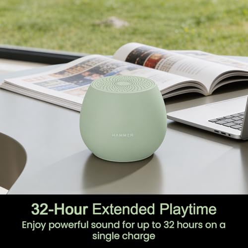 HAMMER Drop X1 5W Bluetooth Speaker with Twin Pairing, Bluetooth v6.0, 32 Hours Playtime, 52mm Drivers (Green) - Image 3