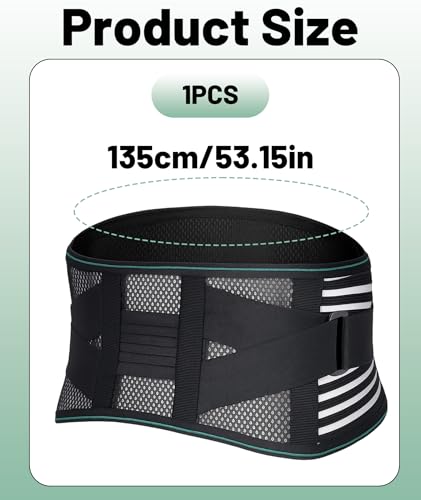 Back Pain Relief Belt for Women & Men, Adjustable Back Support Belt with Breathable Fabric, Posture Corrector for Herniated Disc & Sciatica, Lightweight Waist Belt for Daily Use - Image 2