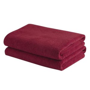 Wakefit Microfiber Towel | 350 GSM | Bath Towel, Microfiber Towels for Bath, Towel for Women, Towels for Bath Men, Gym Towel for Men Workout, Hand Towels 60x120 cm (Raspberry, Set of 2)