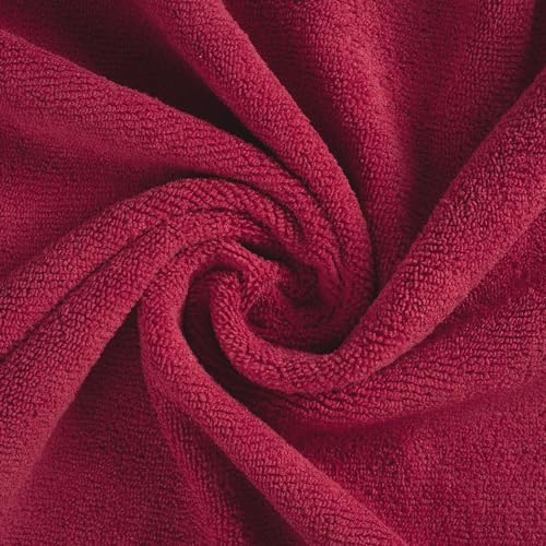 Wakefit Microfiber Towel | 350 GSM | Bath Towel, Microfiber Towels for Bath, Towel for Women, Towels for Bath Men, Gym Towel for Men Workout, Hand Towels 60x120 cm (Raspberry, Set of 2) - Image 4
