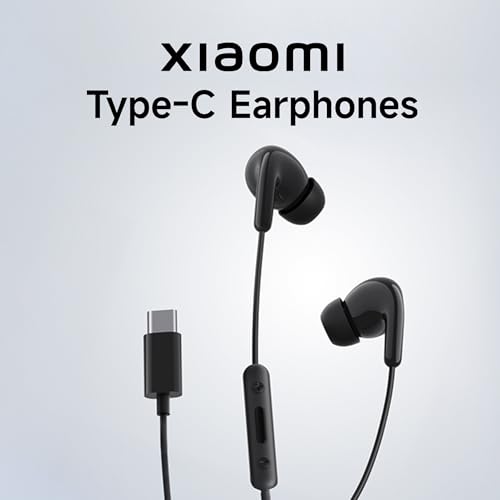 XIAOMI Type-C in-Ear Earphones with 12.4mm Drivers, HD Microphone, and IP54 Dust & Water Resistance,(Black) - Image 3