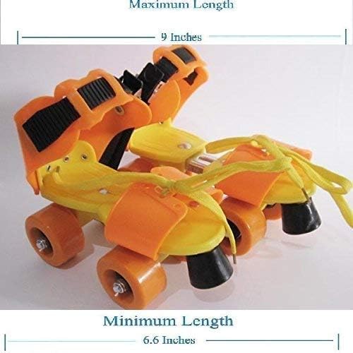 Supreme Latest Designed Roller Skates With Front Break For Kids Age Group 4-12 Years Adjustable Inline Skating Shoe (Orange Or Green Color) - Image 5