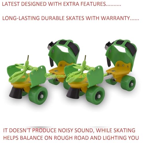 Supreme Latest Designed Roller Skates With Front Break For Kids Age Group 4-12 Years Adjustable Inline Skating Shoe (Orange Or Green Color) - Image 7