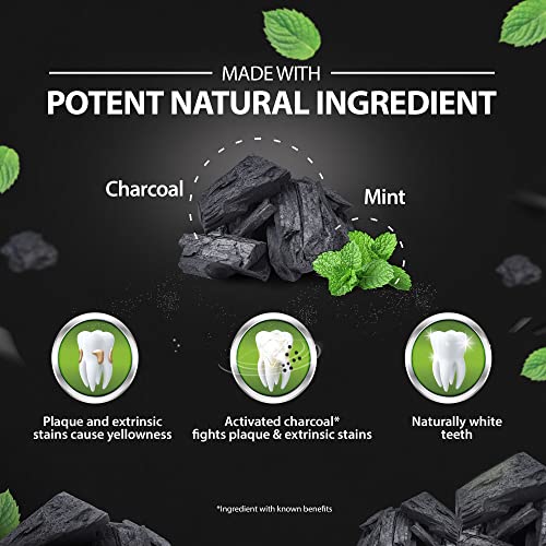 DABUR Herb'L Activated Charcoal Toothpaste-120G|Black Gel Toothpaste|Whitening Toothpaste|Fluoride Free|Fights Plaque&Extrinsic Stains|With Power Of Charcoal&Mint|Cool&Refreshing Mouth Experience - Image 5