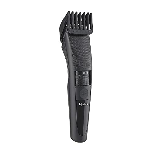 Lifelong Beard Trimmer for Men | Quick Charge (2 Hours) | Runtime: 60 Mins | 20 Length Settings | Cordless | USB Charging | 1 Year Warranty (LLPCM07) - Black