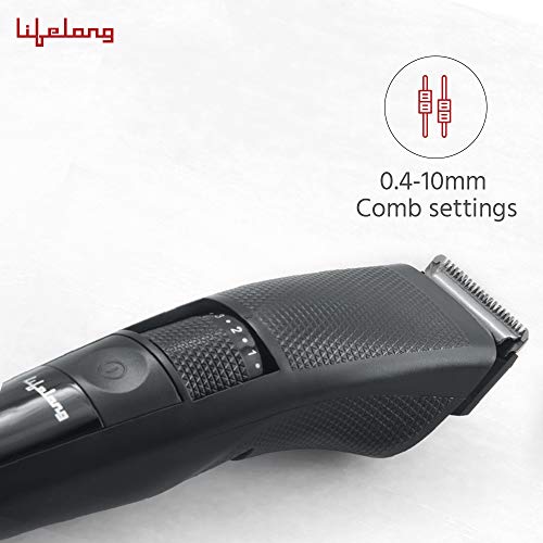 Lifelong Beard Trimmer for Men | Quick Charge (2 Hours) | Runtime: 60 Mins | 20 Length Settings | Cordless | USB Charging | 1 Year Warranty (LLPCM07) - Black - Image 4