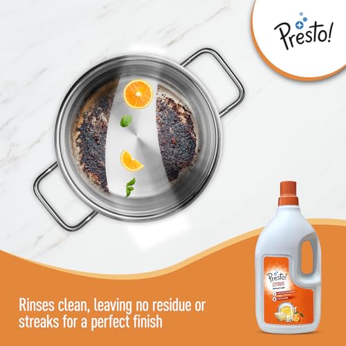 Amazon Brand - Presto! Citrus Dishwash Gel | 2 Litre | Cuts Tough Grease | Safe On Hands - Image 4