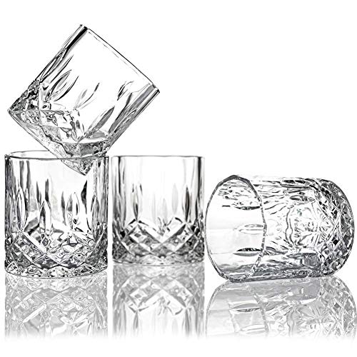 Premium Crystal Old Fashioned Whiskey Glasses, 300 ml, Set of 2, Transparent Tumblers, Perfect for Scotch, Bourbon, Wine, Cocktails, Gift for Whisky Lovers (2, Dukati 300ml) - Image 2