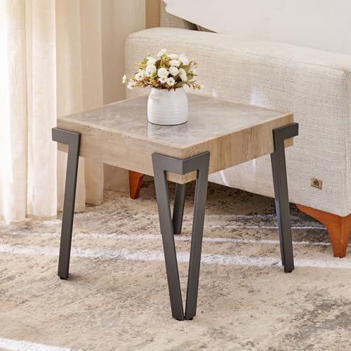 Home Centre Helios Julian Sintered Stone End Table - Grey
