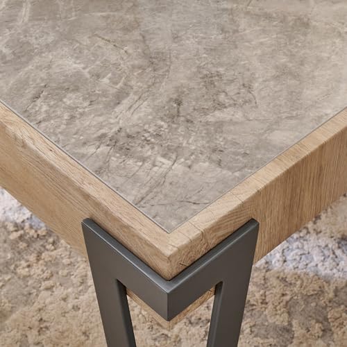 Home Centre Helios Julian Sintered Stone End Table - Grey - Image 5