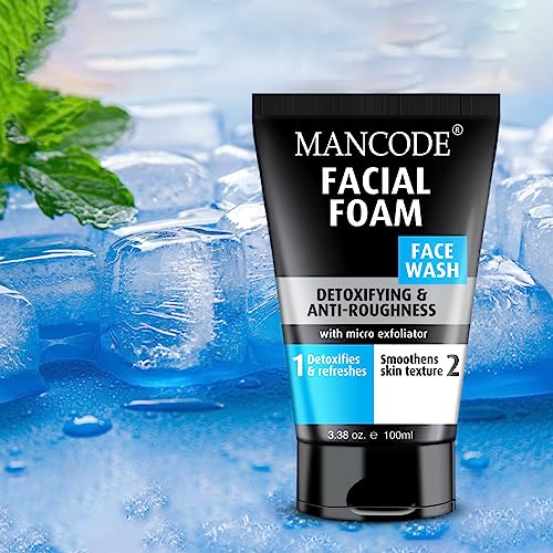 Mancode Detoxifying Face Wash for Men - Clear Skin, Oil Control, Acne Defense, Dark Spot Reduction, Pollution Protection - Pack of 3 | Men's Skincare 100ml X 3 - Image 4