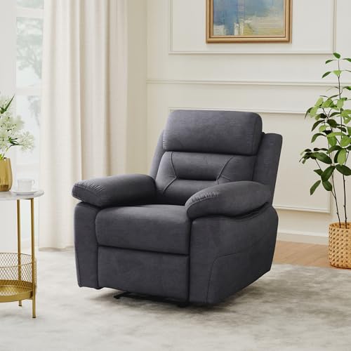 Amazon Brand - Solimo Garcin Motorized 1 Seater Fabric Recliner (Grey)