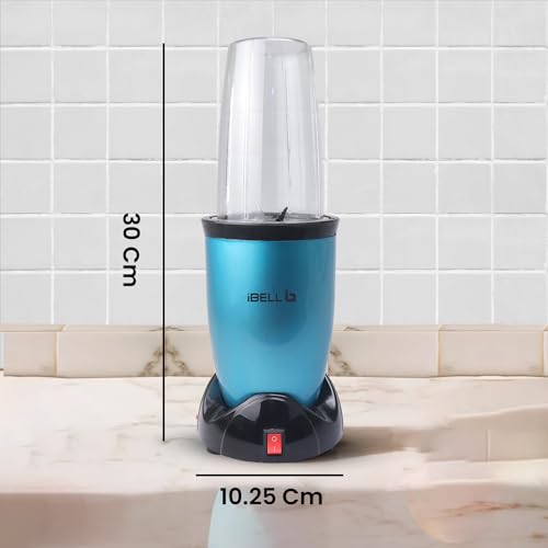 iBELL NB50 Nutri Blender Mixer Grinder - Smoothie Maker, 550Watts, 22000RPM, 100% Copper Motor with 2 Unbreakable Jars, 2 SS Blades & Sprinkler Lid + 2 (Blue) - Image 7