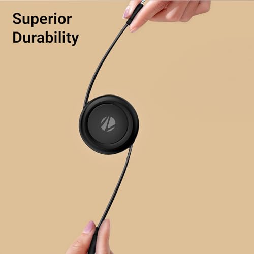 Zebronics Type C - Type C Retractable Cable, 60 Watts, Upto 480Mbps Data Sync, Fast Charging, 1 M, Compatible with iPhone 15 & 16 Series, iPad, MacBook, Samsung, Android (Wattz 60RCC1, Black) - Image 5